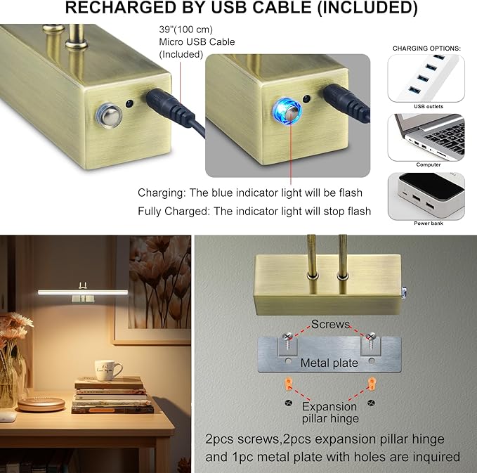 Picture Light, Picture Lights for Wall Cordless, Battery Wall Lights for - Image 7