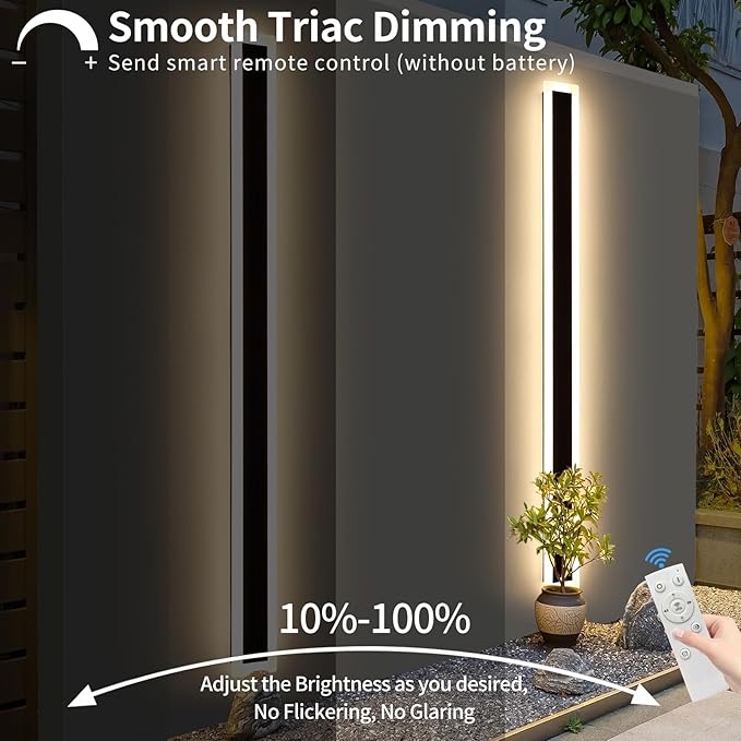 Upgrade Widened 2 Pack 71inch Long Outdoor Wall Light, Dimmable 3000K-6000K - Image 4
