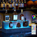 LED Lighted Bar Shelves, 20 Inch Bar Display Shelf, Liquor Bottle Display Shelf by Cubehom