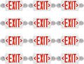 AKT LIGHTING Emergency Exit Light, Adjustable Two LED Head Exit Sign Light by AKTLIGHTING