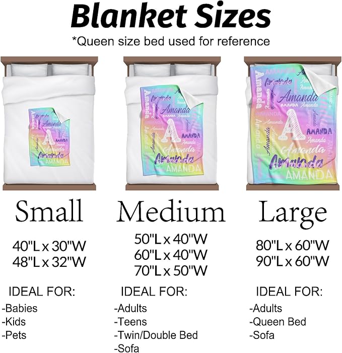Personalized Name Blankets and Throws, Custom Blanket - Image 5