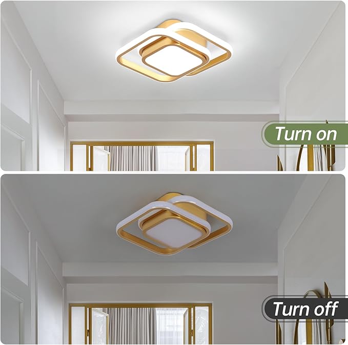 2 Packs Modern Led Ceiling Light Acrylic Square Small Ceiling Lamp Cool White - Image 4