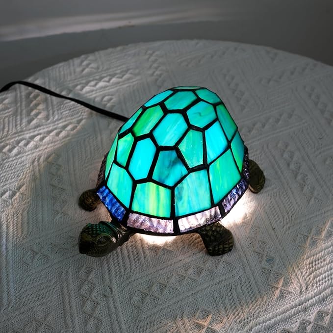 Turtle Night Light Tiffany Style Stained Glass Accent Lamp Kids Gifts Bedside - Image 7