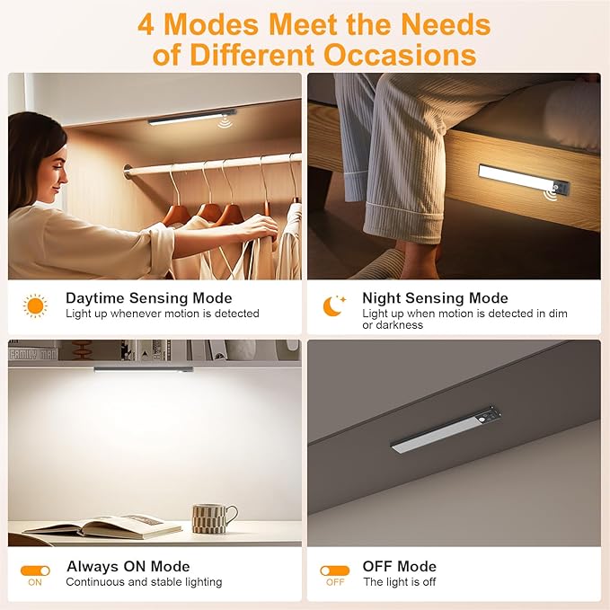 Gritin 10.2inch Under Cabinet Lighting Rechargeable -84 LED Super Bright - Image 6