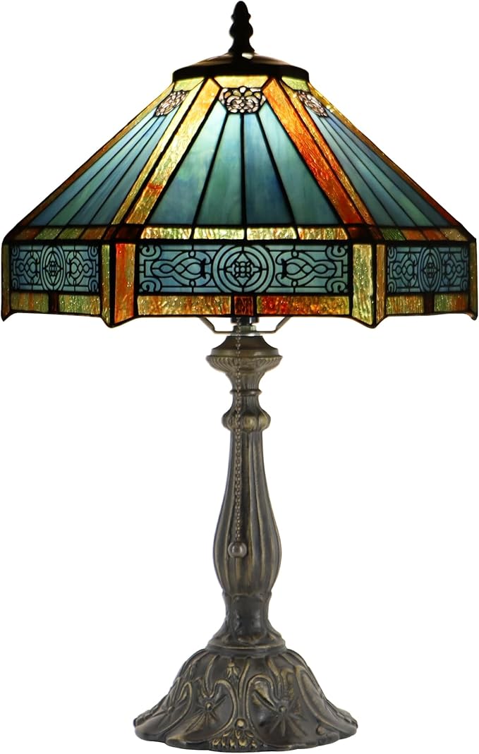 Tiffany Style Lamp Stained Glass Table Lamp Memory Sympathy Desk Reading Light - Image 9