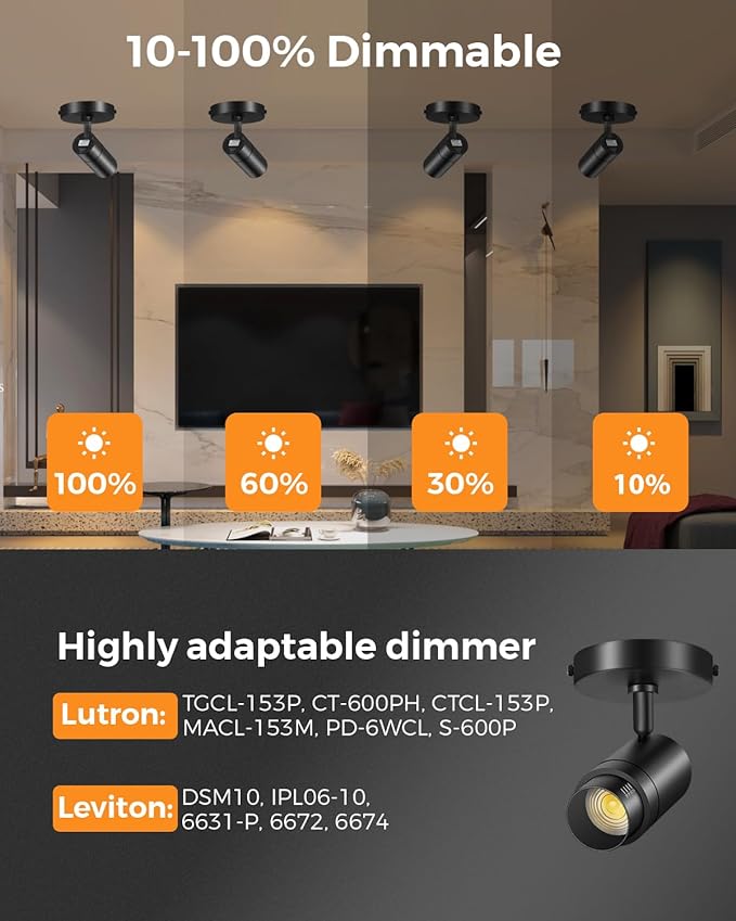 Zoomable LED Ceiling Spot Lights Indoor Adjustable Ceiling Spotlight Fixture - Image 4