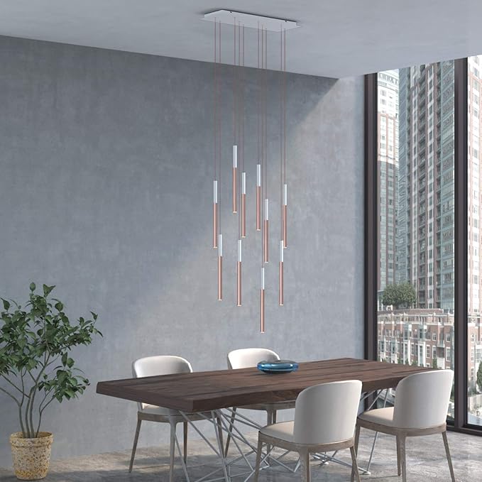 ALTAIR 10 Mini Pendant Lighting White-Copper - Image 4