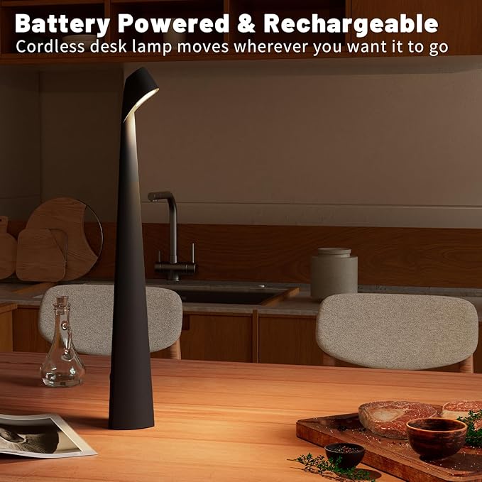 Portable LED Table Lamp 3-Levels Brightness, Rechargeable Battery Up to 48 - Image 8