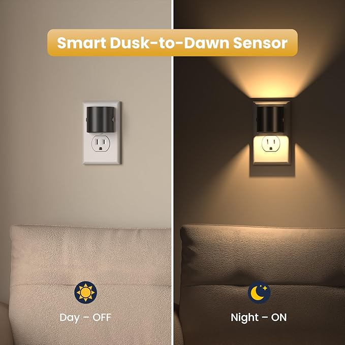 Night Lights Plug into Wall, LED Night Light 2 Pack, Soft Glow Night Lights - Image 4
