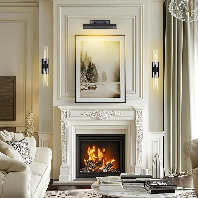Picture Light for Wall 18" Black Picture Lights Hardwired 3-Light Bronze - Image 9