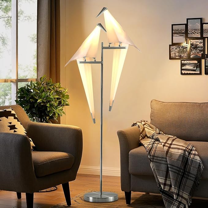 MORE CHANGE 68In Bird Floor Lamp, Modern Origami Bird Lamp - Image 7
