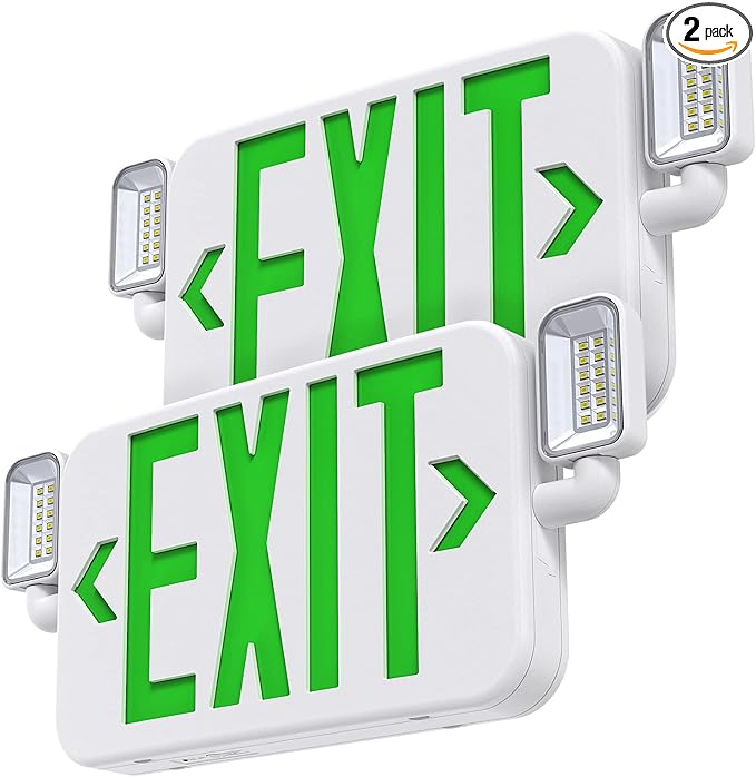 Led Combo Emergency Exit Sign Light by SITISFI
