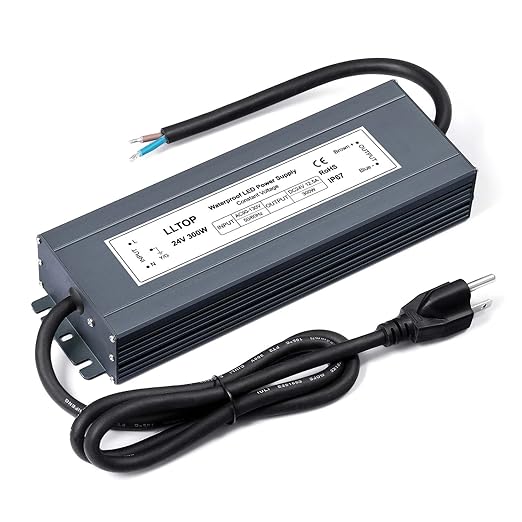 LED Power Supply 24V 12.5A 300W LED Driver AC90-130V to 24VDC Converter Low by LLTOP