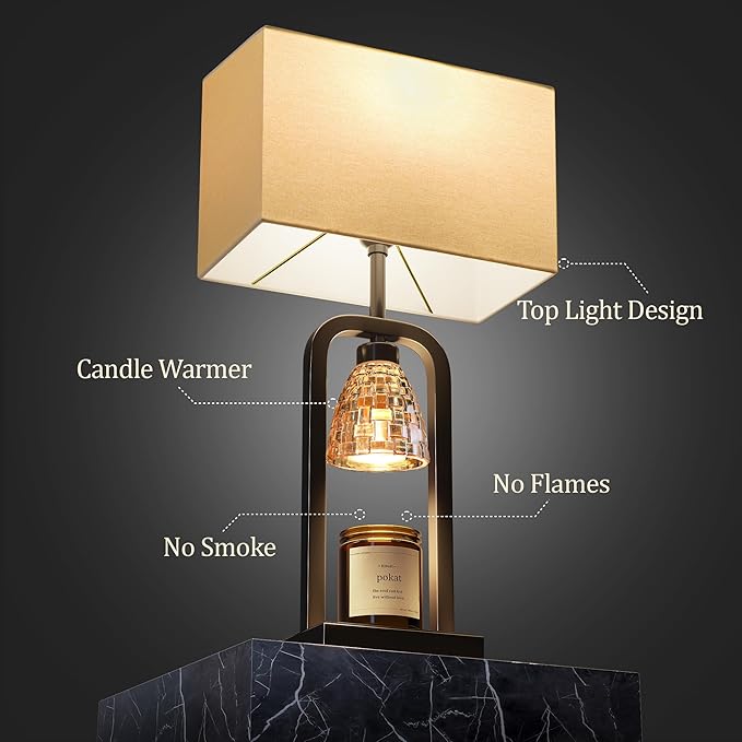 PoKat Table Lamps with Candle Warmer & Timer - Image 2