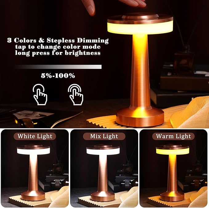 Riakrum 4 Pcs LED Portable Cordless Table Lamp - Image 4