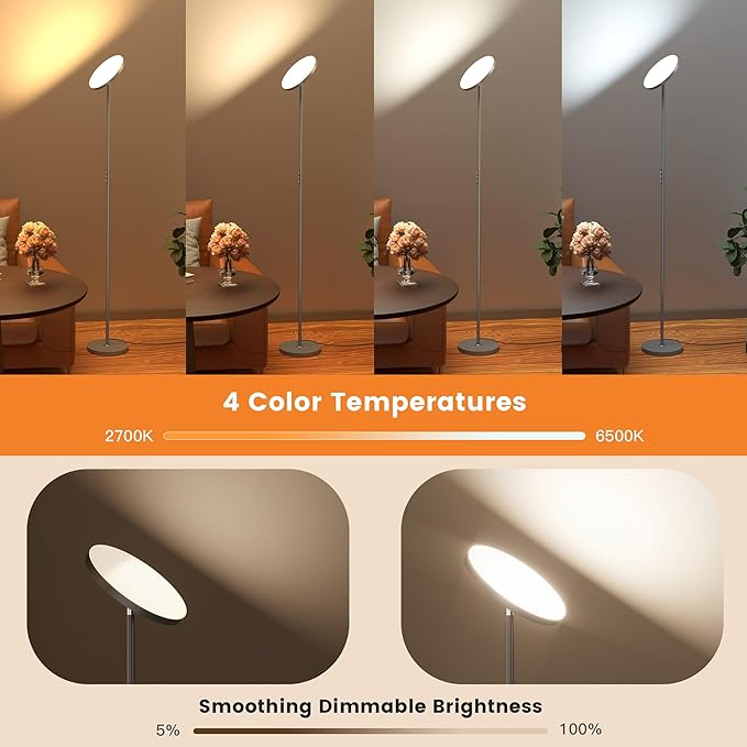 Floor Lamp, Bright 36W 3500LM Standing Lamp - Image 2
