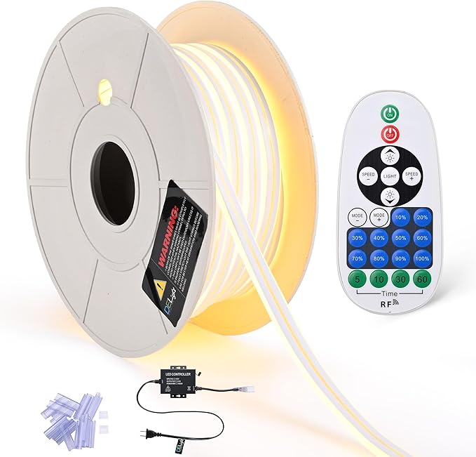 DELight 50FT Warm White Neon Rope Lights - Image 2