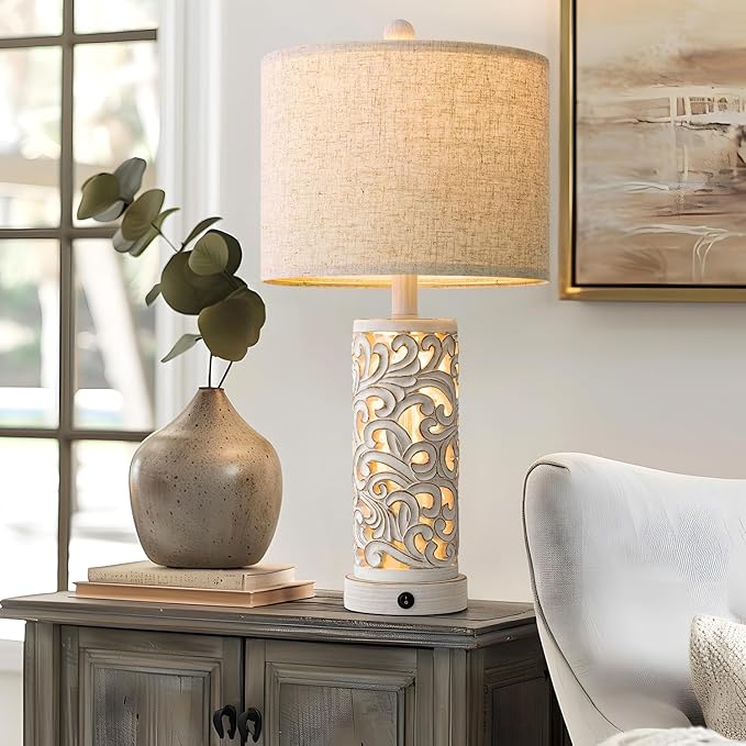 OYEARS 22'' Table Lamp Set of 2 - Image 4