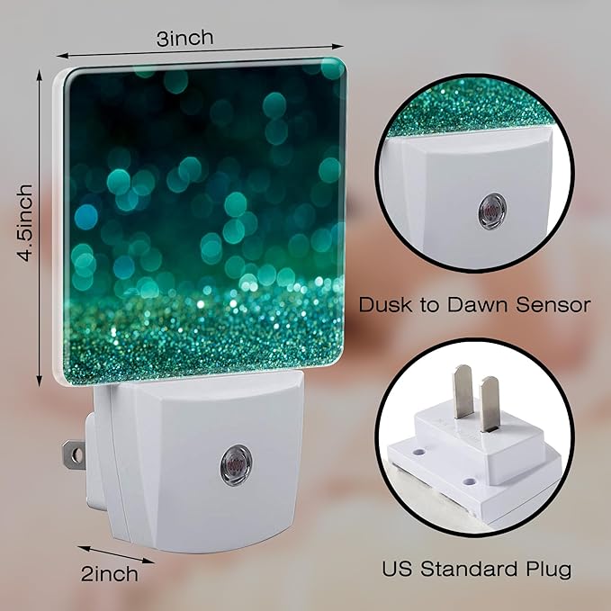 Green Gold Glitter Night Light - Image 2