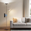 Brown Torchiere LED Floor Lamp by SIBRILLE