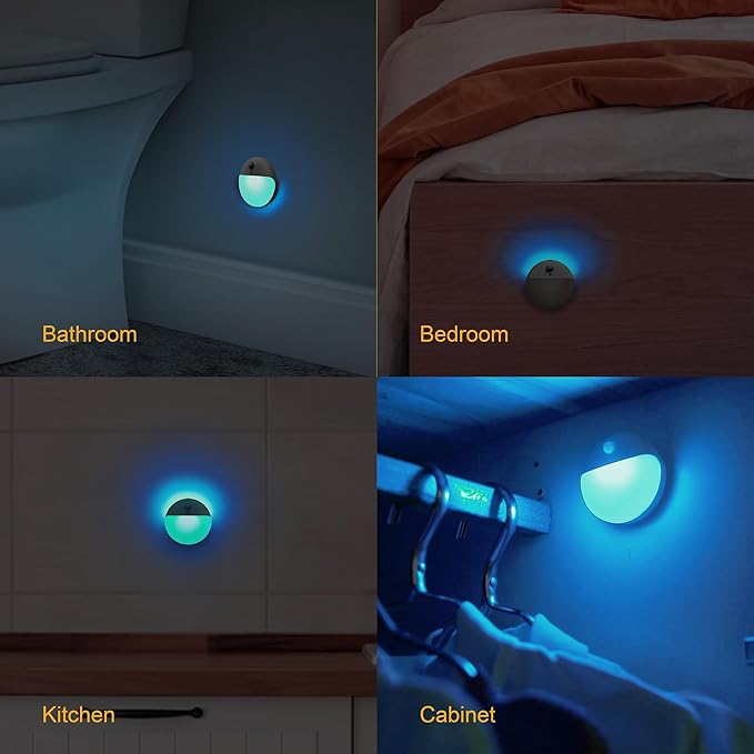 2 Pack Azure Battery Night Light, Motion Activated Night Light, 2.6" Small - Image 8