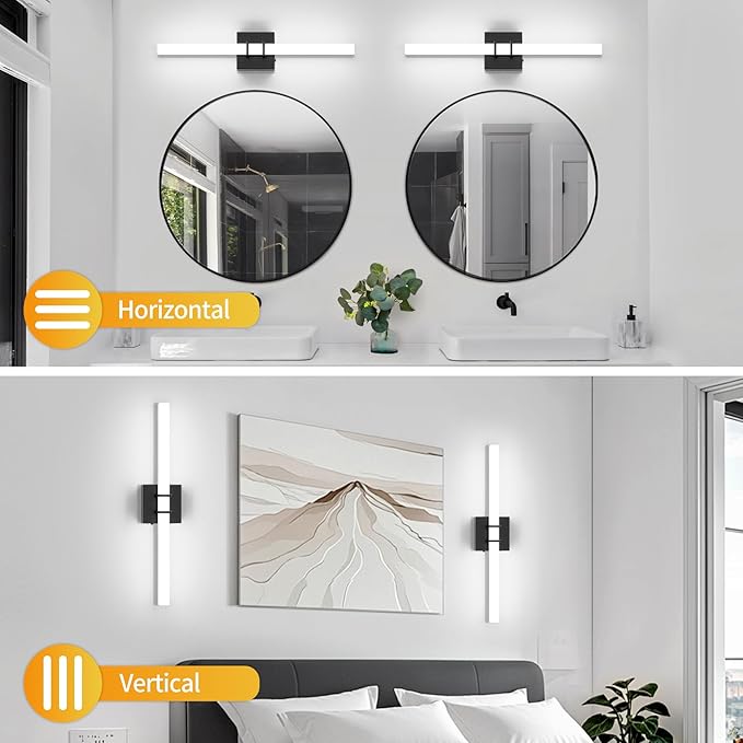 Modern Black Vanity Light Bar 24 Inch, 16W 5CCT Dimmable Bathroom Light - Image 7