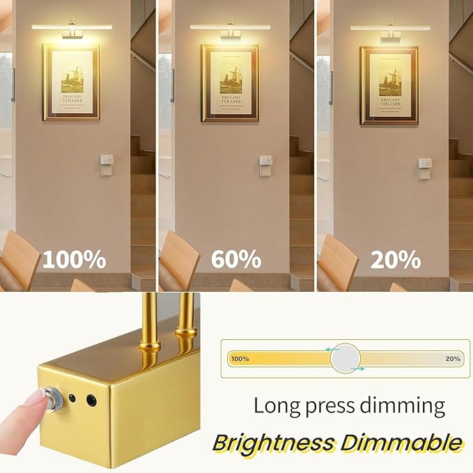 FUNCHDAY Picture Light Wireless, Rechargeable Gallery Light Battery Operated - Image 3
