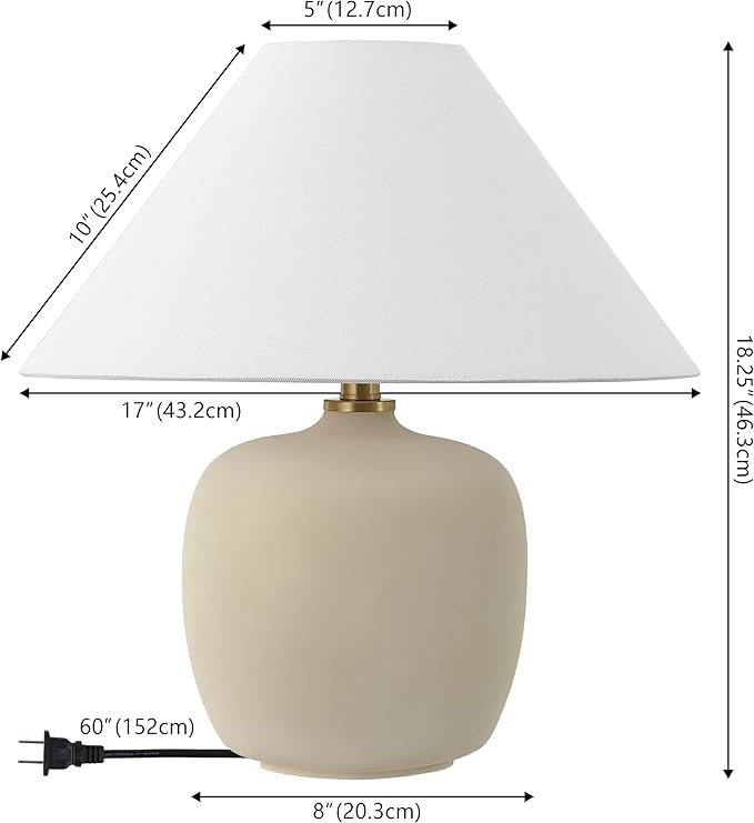 JONATHAN Y JYL5600B-SET2 Delphi 18.25" Minimalist Scandinavian Resin/Iron LED - Image 4