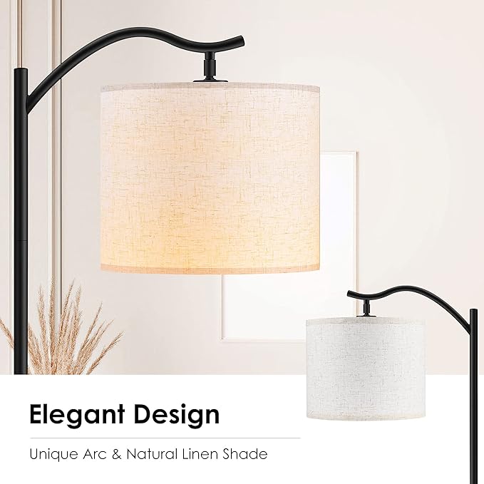 BoostArea Floor Lamp for Living Room, LED Arched Floor Lamps, Tall Modern - Image 3