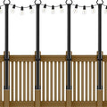 4 Pack String Light Poles, 5Ft Metal Poles by NUERPO
