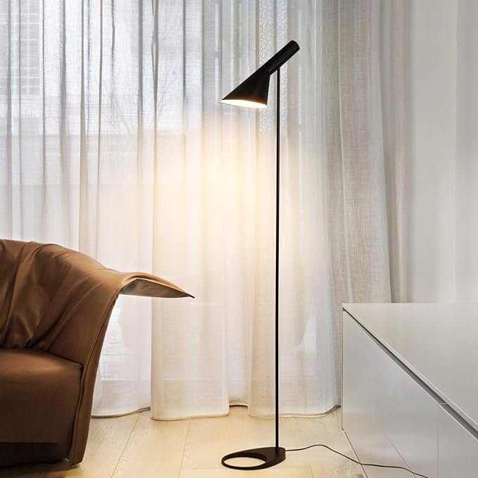 Tall Standing Floor Lamp for Living Room Modern Metal Stand Lights for Office by LUSTORM