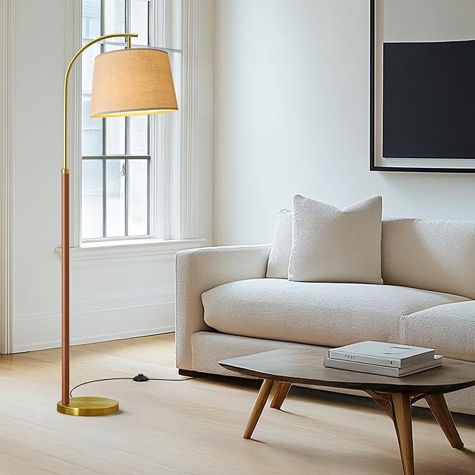 62.5" Gold Floor Lamp for Living Room Dimmable Standing Lamp - Image 8