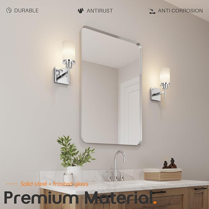 Vanity Lights Polished Chrome Bathroom Light Fixtures - Image 3