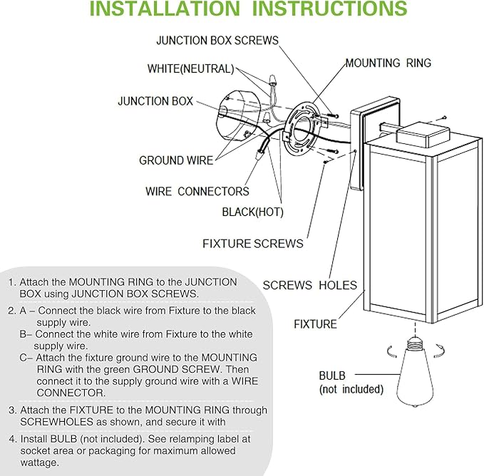 hykolity Large Size Outdoor Wall Lights, 16 Inch Wall Lantern, Waterproof - Image 7