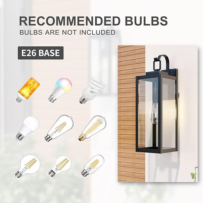 Pia Ricco Extra Large Size Outdoor Wall Lights, 22.5 Inch Matte Black Oversized - Image 7