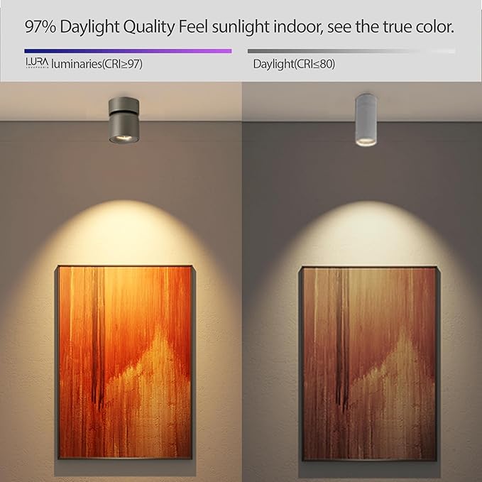 4 Packs LED Dimmable Adjustable 360°Ceiling Spotlight Directional Light Surface - Image 7