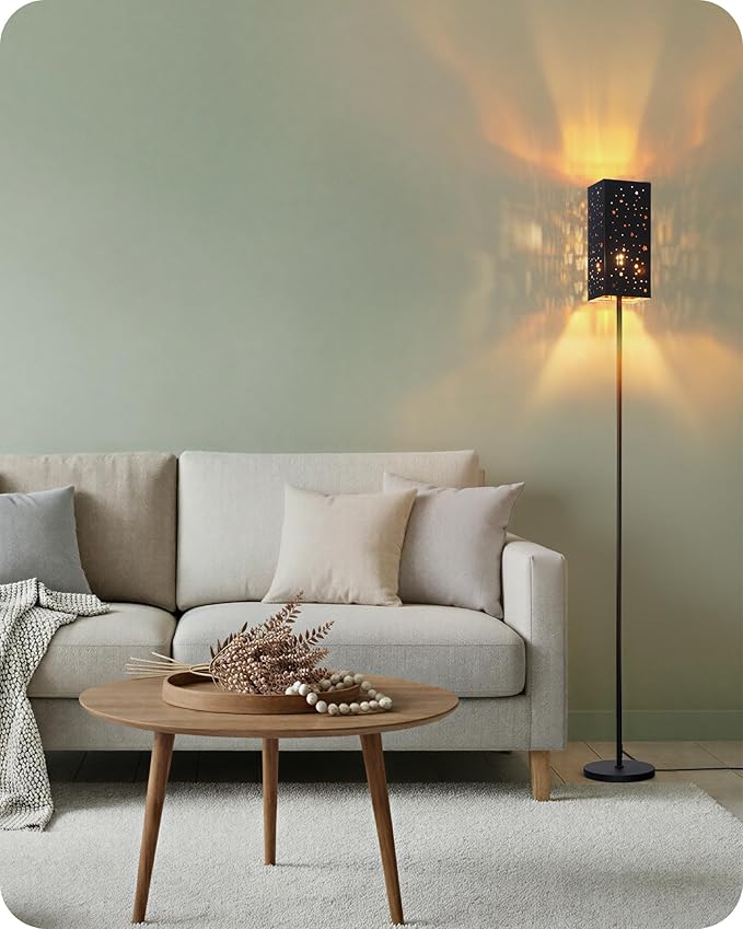64.6" Floor Lamp, with Foot Switch, Standing Lamp with Sky Stars Design - Image 3