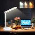 Desk Lamp, Led Cordless Rechargeable Lamp, 2800K-6500K CCT Dual Swing Arm by GZGLUZ