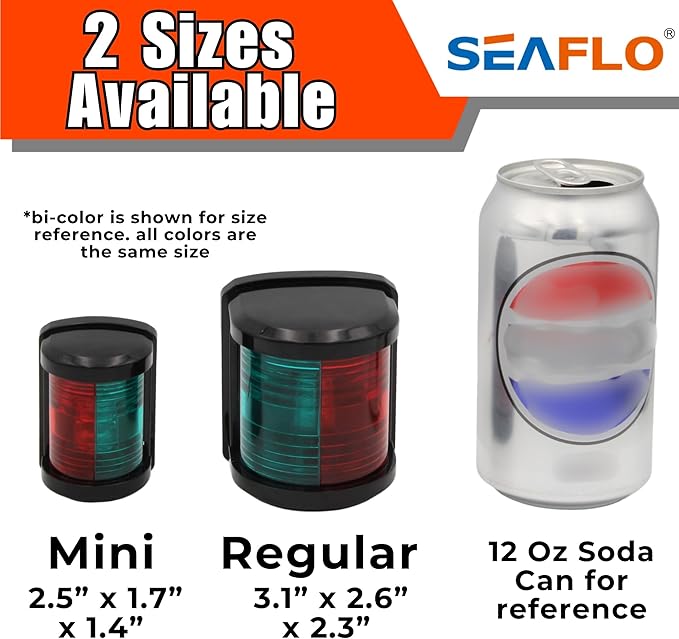 SEAFLO 11 Series Mini Sized LED Red Port Navigation Light – 12V, IP67 Waterproof - Image 3