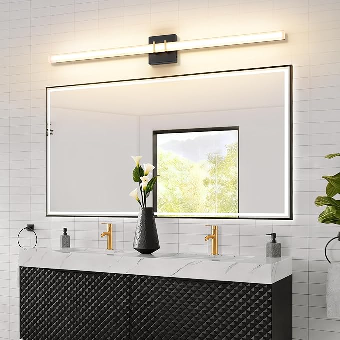 Modern Black and Brass Vanity Light Bar 40 Inch, 30W 5CCT Dimmable Bathroom - Image 2