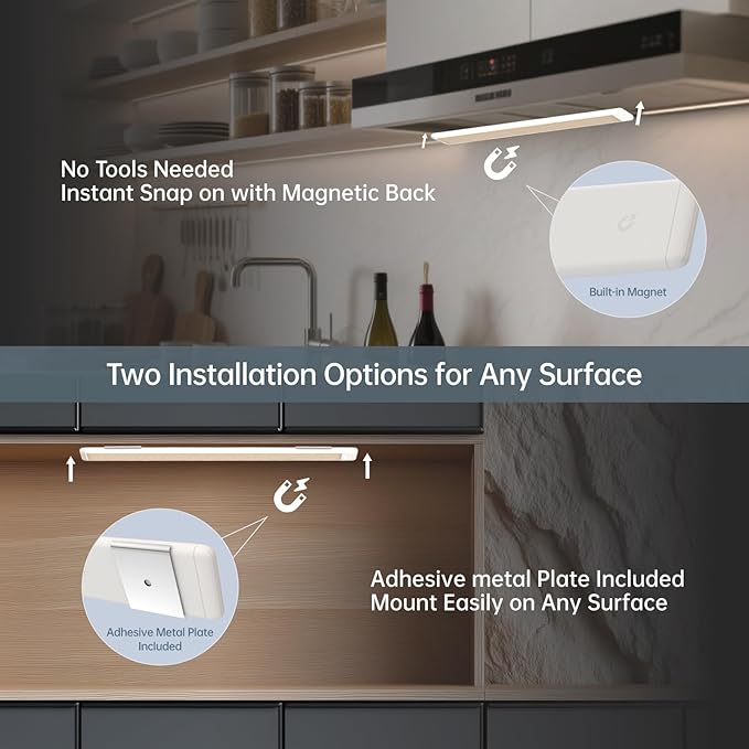 20 Inch Under Cabinet Lighting, Expandable LED Cabinet Light - Image 4