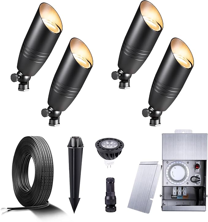 Gardenreet Black Brass Landscape Lighting Kit by Gardenreet