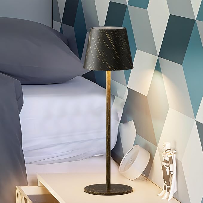 2-Pack Copper Cordless Table Lamp, Rechargeable LED Desk Lamp, 5000mAh Battery - Image 8