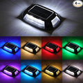 VOLISUN Solar Driveway Lights Dock Deck Lights 4 Pack, 9 Colors in 1 Led IP67 by VOLISUN