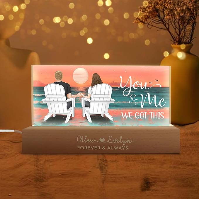Personalized Couple Night Light by Thunala