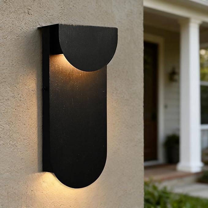 Alighting Modern Outdoor Wall Light 1 Pack, Dual LED Downward Wall Sconce 10W by Alighting
