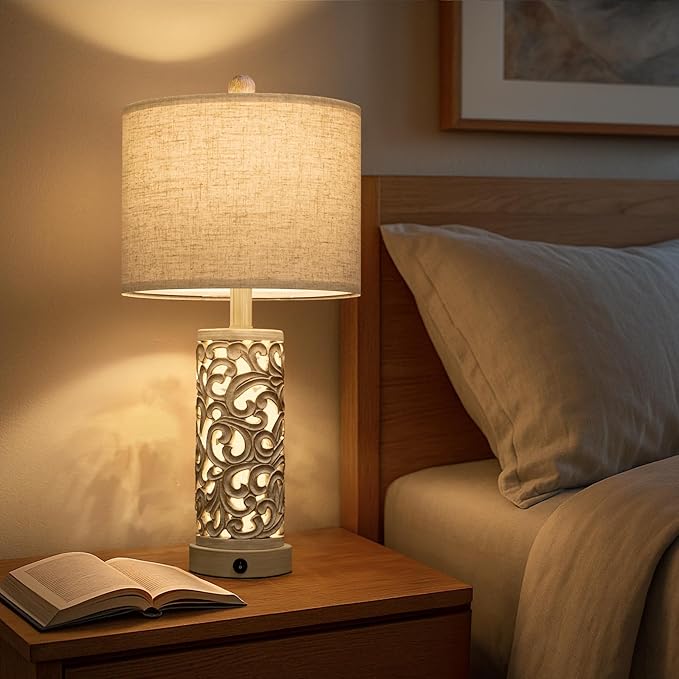 OYEARS Bedside Table Lamps Set of 2 - Image 2