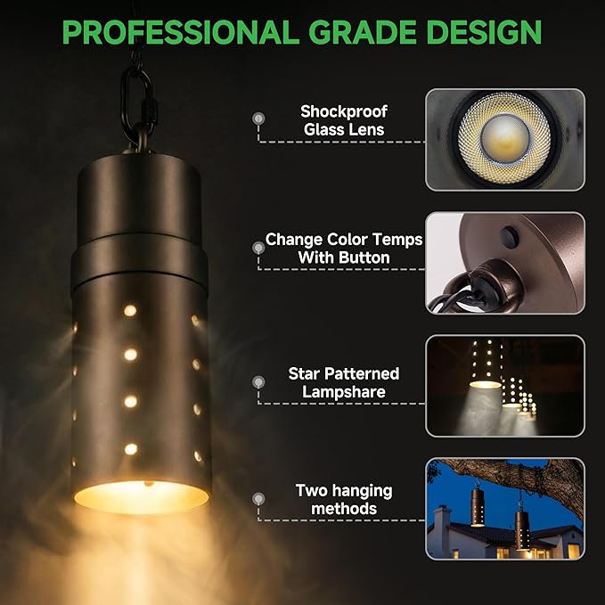 Low Voltage 3CCT Hanging Light, 3000K/4000K/5000K Selectable Outdoor 12V LED - Image 7