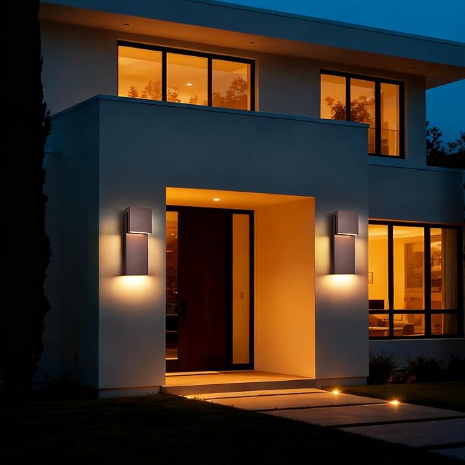 15IN Outdoor Wall Sconce Fixture, Dusk to Dawn Patio Lights, Waterproof - Image 5