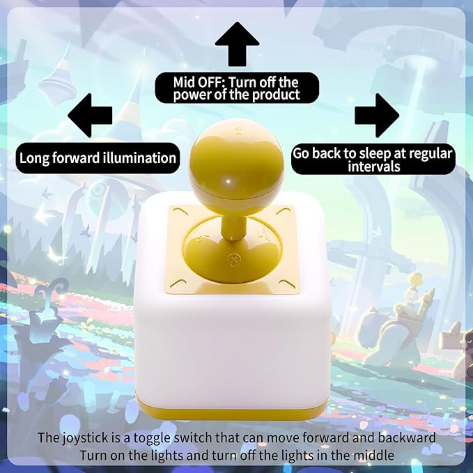 Night Light Lamp Rocker Night Light, 2-Speed Timer Bedside Night Lamp - Image 5